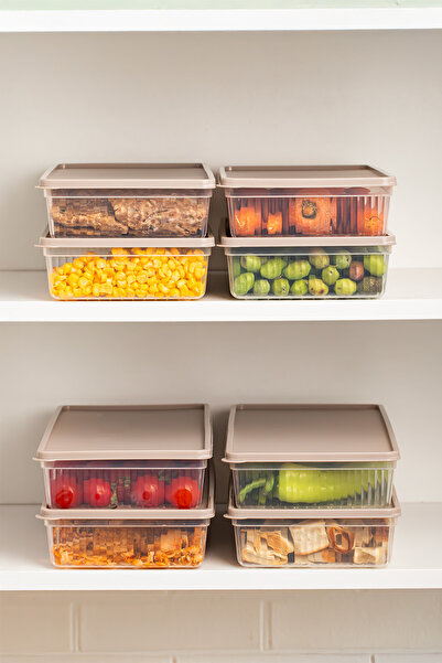 Porsima 5310 8-Piece Refrigerator Organizer Microwave and Deep Freezer Icebox Vegetable Storage Container - 2Lt