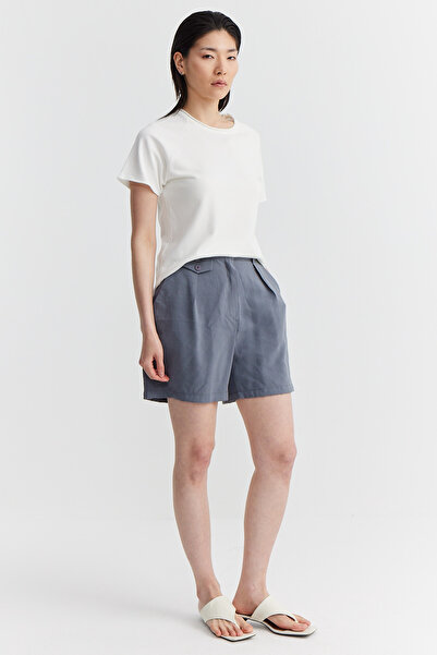 PAULMARK Γυναικείο σορτς με λεπτομέρειες με πλισέ