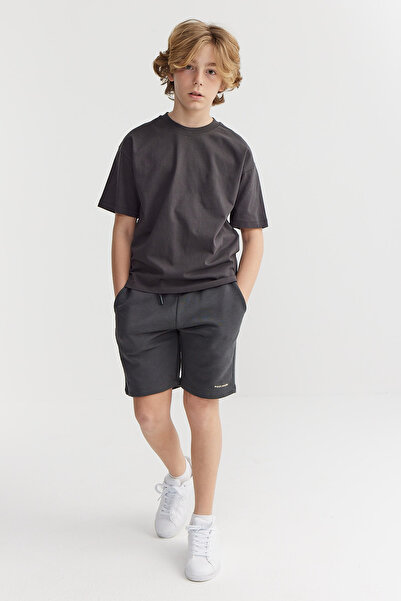 PAULMARK Boy's Tie-Waist Letter Print Shorts
