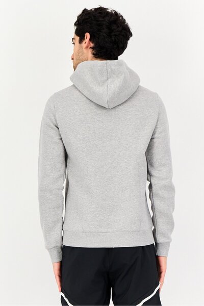 Reebok Men Sportswear Fit Long Sleeve Outdoor Hoodie, Heather Grey