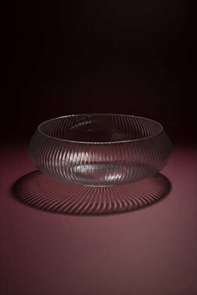 Perotti Genova Giant Size Blown Glass Salad Bowl - Scandinavian Style Fruit Bowl 30 cm