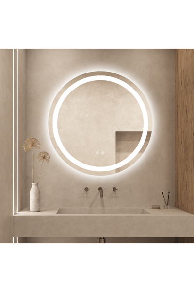 Smack Oglindă rotundă cu LED, 70 cm, funcție de dezaburire, EsnJ05