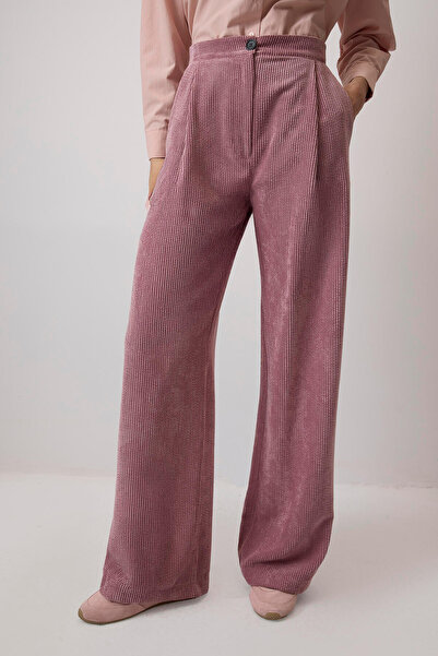 Touché Privé Velvet Pants with Trousers with Wide Legs