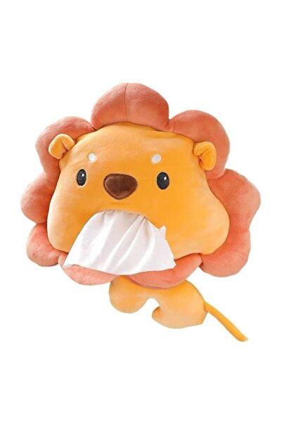 Gtech Tissue Holder for Car Headrest - Smiling Lion Plush Toy for Children
