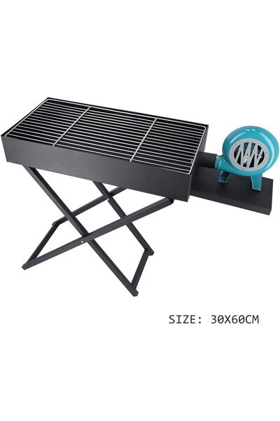 Yuwell YU WELL Stainless Steel Portable Foldable Charcoal BBQ Grill with Blower