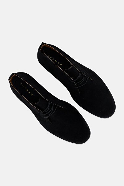 TopMan Men Slip On Suede Ankle Boots, Black