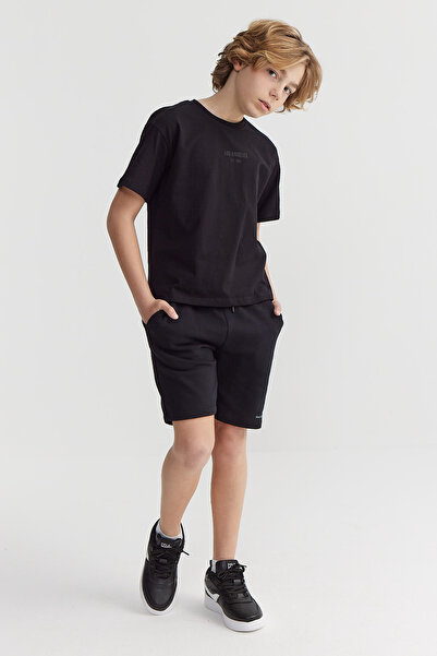 PAULMARK Boy's Tie-Waist Letter Print Shorts