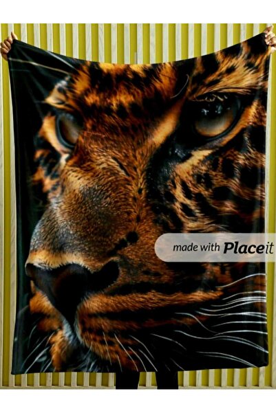 AngelsHome Special Design Luxury 100*150 cm Quick Drying Water Absorbent Bathroom&Beach&Sports Towel Yellow Tiger