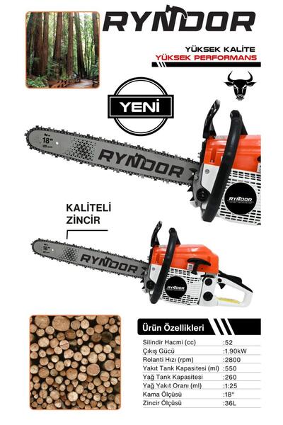 Ryndor 52 CC BENZİNLİ TESTERE