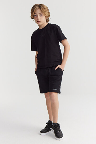 PAULMARK Boy's Tie-Waist Letter Print Shorts