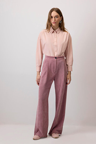 Touché Privé Velvet Pants with Trousers with Wide Legs