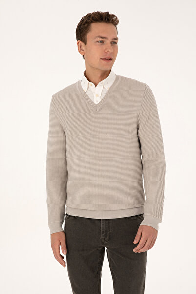 U.S. Polo Assn. Men's Stone Sweater 50315028-Vr049