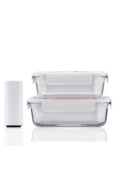 KORKMAZ Freska Otomatik Vakumlu Cam Saklama Seti A5660