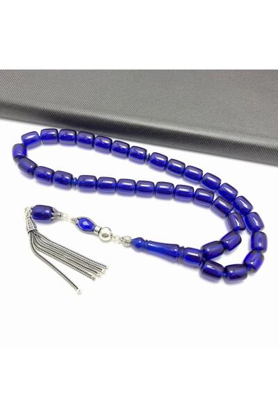 KANUNİ TESBİH Tespih din marmură de zircon cu franjuri argintii de culoare al...