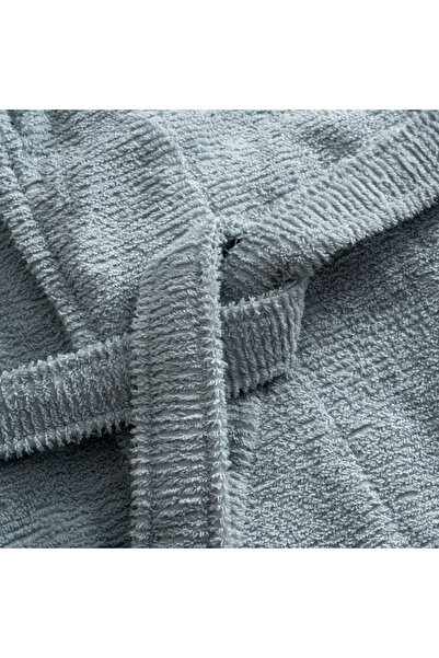 Green Black Tria Women's Bathrobe 100% Cotton Jacquard Mint