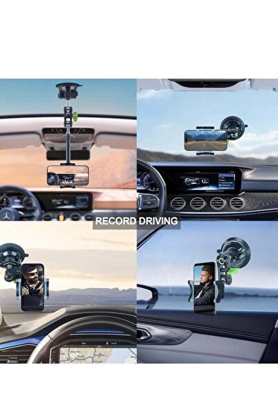 Generic Car Phone Mount for Video Recording – Universal Magic Arm Suction Holder
