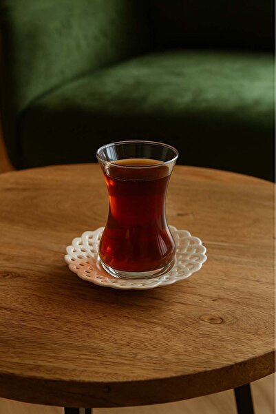 Kalev Home DANTEL MOTİFLİ ÇAY TABAĞI