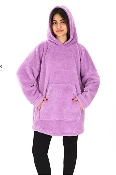 BE ACTİVE Wellsoft Hooded Wearable Tv Blanket Single Standard Size Pink Color