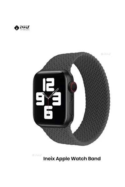 ineix Braided Solo Loop Stretchable Replacement Strap For Apple Watch 38, 40 (145mm)