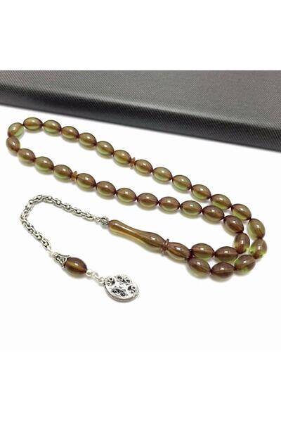 KANUNİ TESBİH سبحة من العنبر الأخضر الناري ذو السنبلة الواحدة