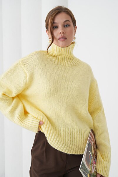 Miss Allos Women's High-Rise Soft Textured Knitwear Sweater