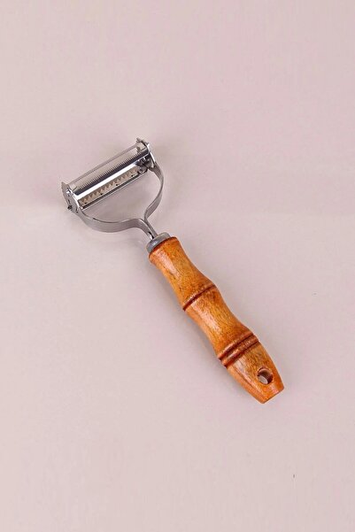 EZMK EV GEREÇLERİ Paslanmaz Çelik Ahşap Saplı Jülyen Soyacak, Çok Fonksiyonlu Soyacak, 1 Adet