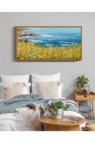 Emoda home Trove لوحة فنية جدارية عتيقة لمنظر طبيعي ريفي لمزرعة ريفية (مؤطرة ...