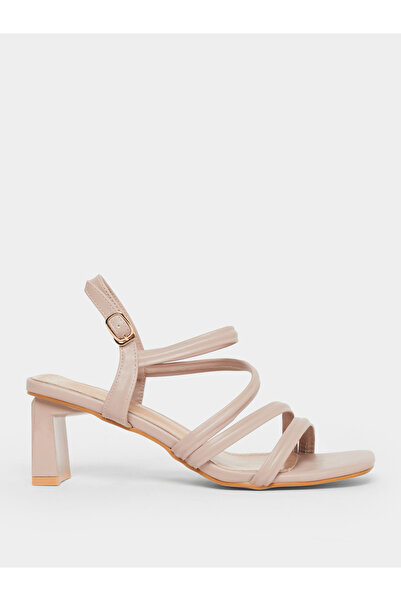 Styli Plain Strappy Block Heel Sandals