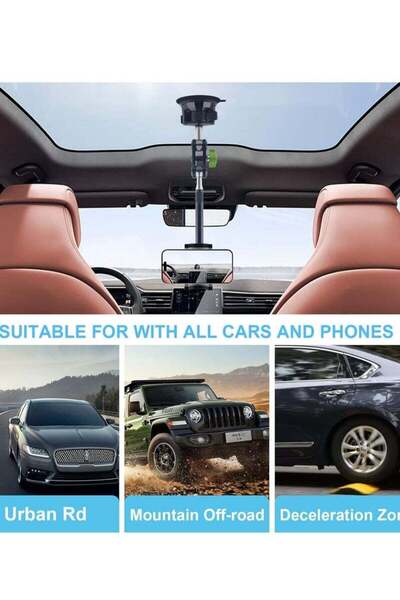 Generic Car Phone Mount for Video Recording – Universal Magic Arm Suction Holder