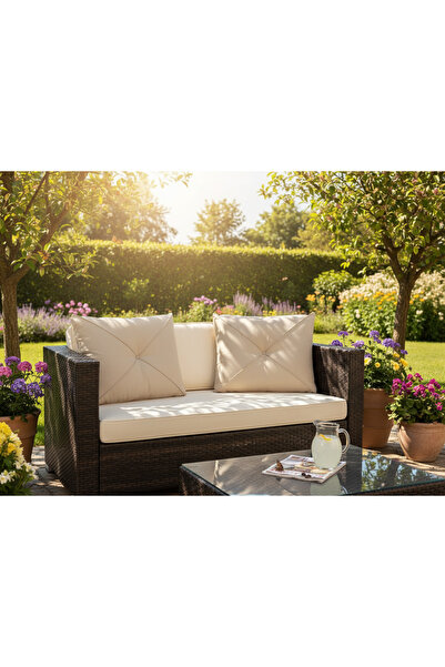 BACCE HOME Bahçe Mobilyası Sırt Minderi Krem 55x60