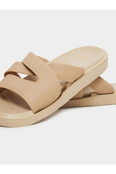 Styli Men Crisscross Strap Comfort Slides