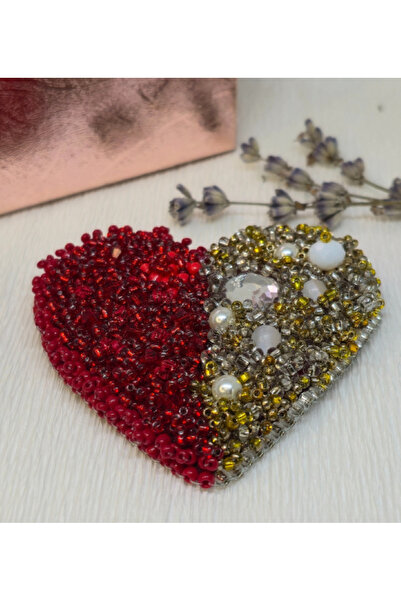 Handmade Broșă – Glamour Heart