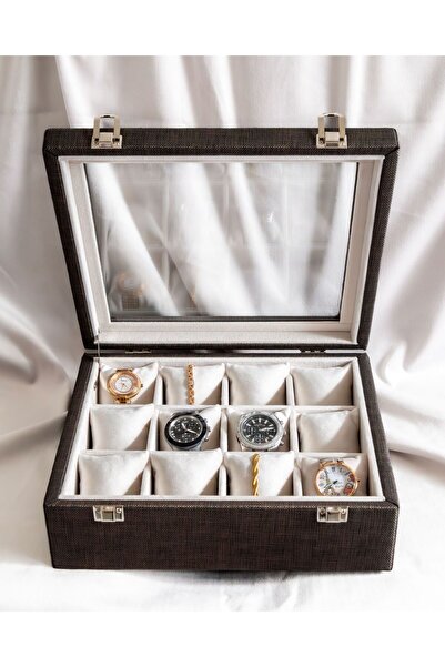 Shansora Design 12 Watch Box, Faux Leather Covered, Custom Made, Handmade