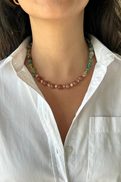 Suerte Accessories El Yapımı Tımbıl Yeşim ve Yıldız Taşı Doğal Taş Özel Tasar...