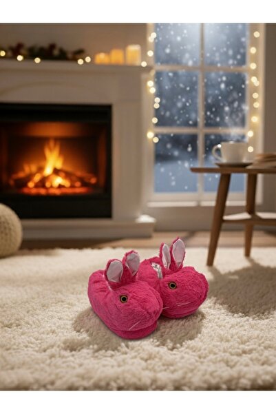 Butik Fuşya Tavşan Figürlü Ev Pandufu