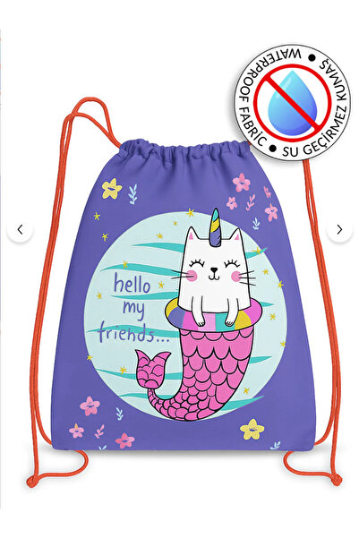 BebeMango Rucsac cu șnur pentru fete, rezistent la apă - Geantă de plajă