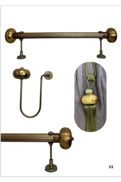 RUSTIKCIM ANTİK RUSTİK FON PERDE ASKISI BRONZ TTMBRONZ001-250CM
