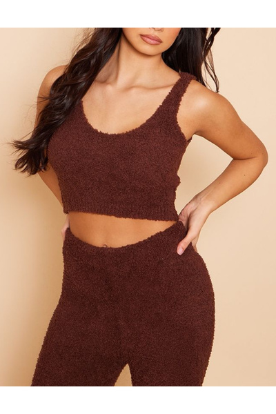 Pretty Little Thing PRETTYLITTLETHING top, brown