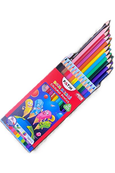 Fatih 12 Li Kuru Boya Takımı Tam Boy Karton Kutu