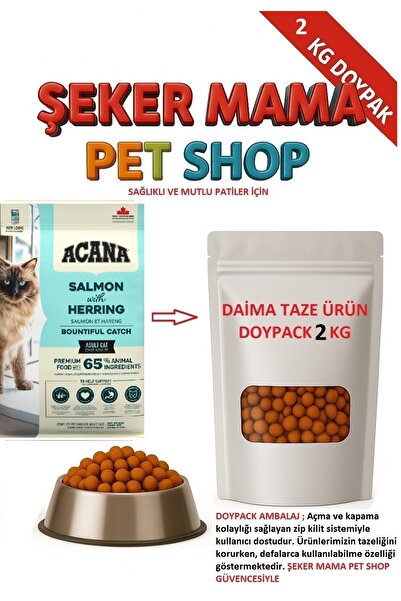 Acana Bountiful Catch Balıklı Kedi Maması 2 kg (Özel paketleme)