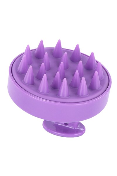 zola Hair massage brush,silicone, purple, 8x6.5 cm