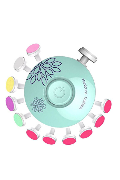 mediLOGIC Λίμα νυχιών για μωρά, mediLOGIC, ηλεκτρική, με 12 κεφαλές, πράσινη