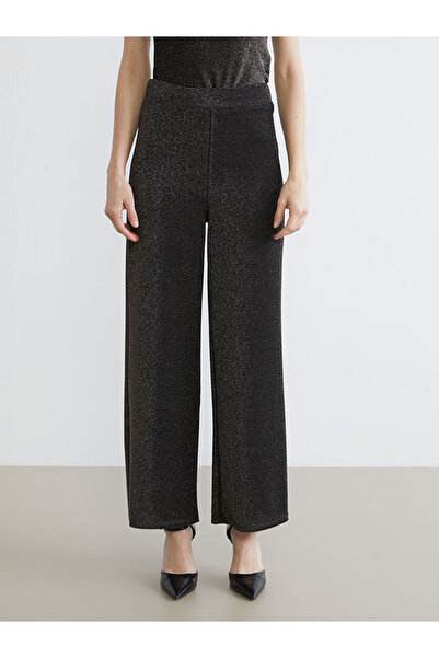 LC Waikiki Shiny Look Women's Trousers with Elastic Waist