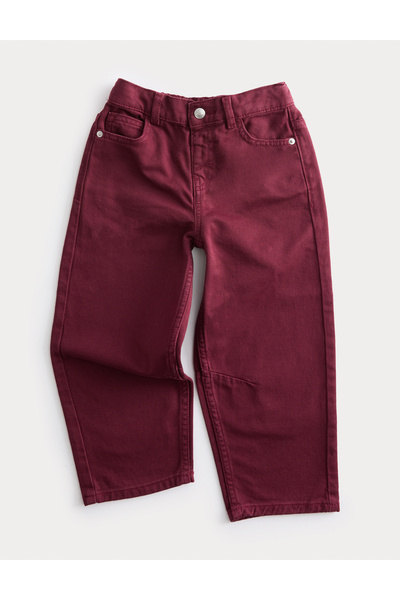 Marks & Spencer Saf Pamuk Geniş Paça Jean (2‑10 Yaş)