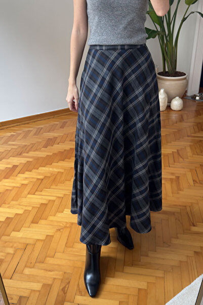 MAGARDE Fustă cu model în carouri - GRI