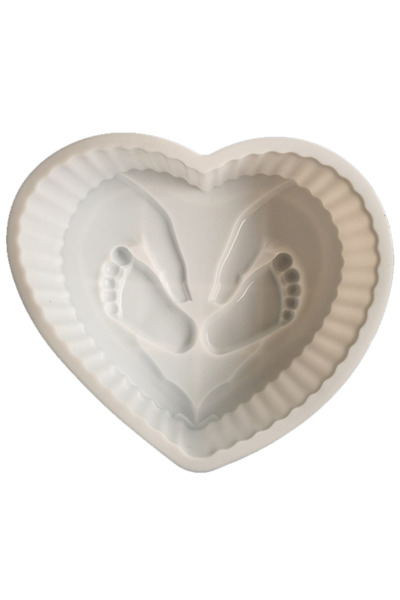 bebeLOGIC Silicone baking mold for cookies and cakes, baby foot pattern, larg...