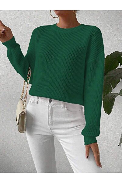 FAVORİST Tri̇ko Knitted O Oversized Crew Neck Sweater Btk