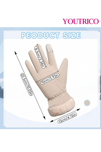 Youtrico All-Weather Ski & Cycling Gloves - Windproof Touchscreen with Non-Slip Grip