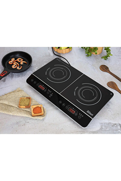 Zilan Επαγωγική εστία ZLN8088 Μαύρη, δύο εστίες, ισχύς 3500W, μαύρο κρυστάλλινο γυαλί