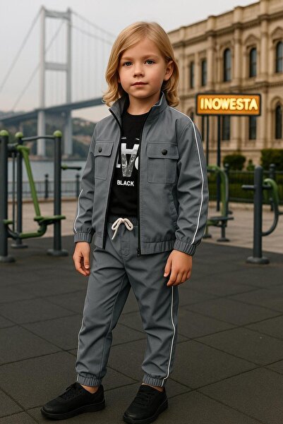 inowesta trend Boy's Premium Softshell Top Quality Parachute Fabric 3-Piece Set